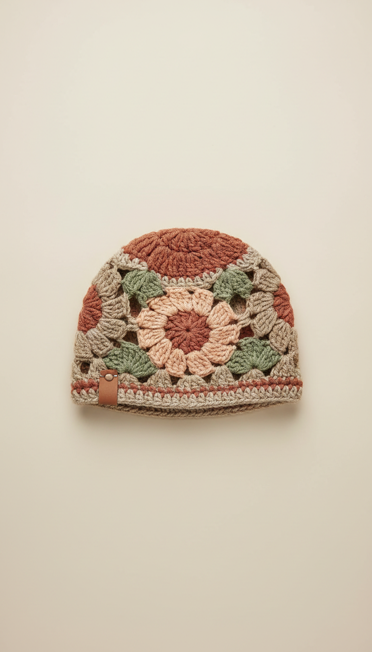 Chapeau crochet en lin lavé à la main