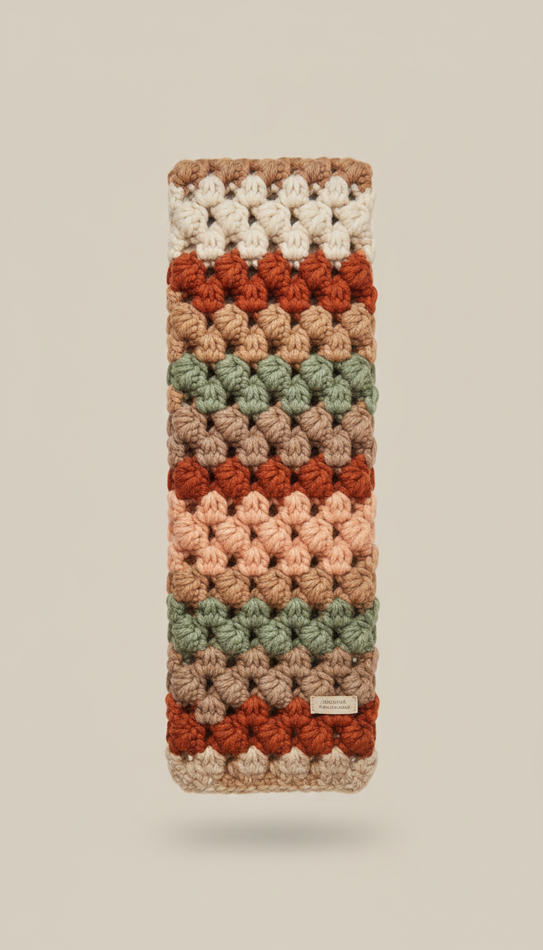 Écharpe crochet épaisse en laine mérinos
